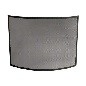 Uniflame Single Panel Curved Black Wrought Iron Screen S-1042 - All