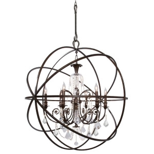 Crystorama Solaris Chandelier iron sphere Crystal Spectra 9219-Eb-cl-saq - All