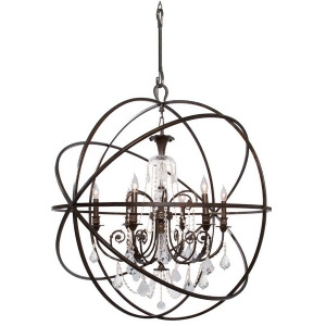 Crystorama Solaris Chandelier iron sphere Crystal Elements 9219-Eb-cl-s - All