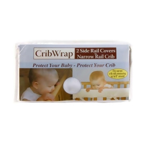 Trend Lab Cribwrap Narrow Rail Cover Short White Fleece 109068 - All