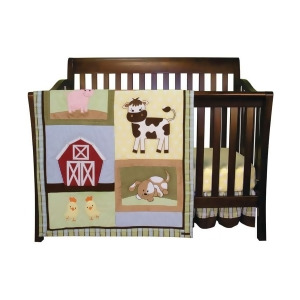 Trend Lab Baby Barnyard 3 Piece Crib Bedding Set 106719 - All