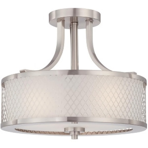 Nuvo Fusion 3 Light Semi Flush Fixture w/ Frosted Glass 60-4692 - All