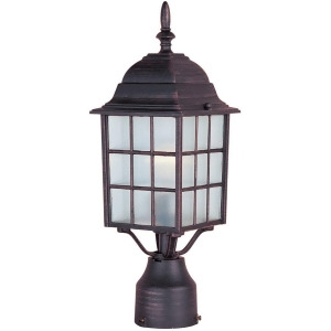 Maxim North Church 1-Light Outdoor Post Lantern Rust Patina 1052Rp - All