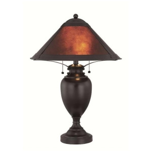 Lite Source Table Lamp Dark Bronze Mica Shade Ls-21437 - All