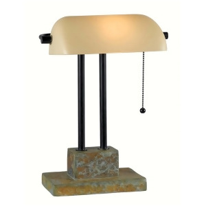 Kenroy Home Greenville Banker Lamp Natural Slate 21041Sl - All