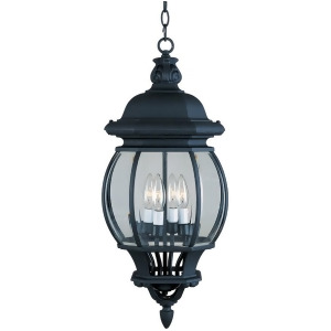 Maxim Crown Hill 4-Light Outdoor Hanging Lantern Black 1039Bk - All