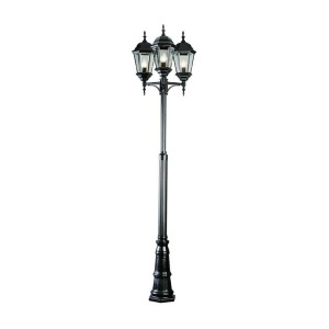 Trans Globe Main Street 3 Lantern Lamp Post In White 4995 Wh - All