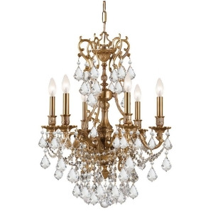 Crystorama Yorkshire 6 Light Spectra Crystal Chandelier 5146-Ag-cl-saq - All
