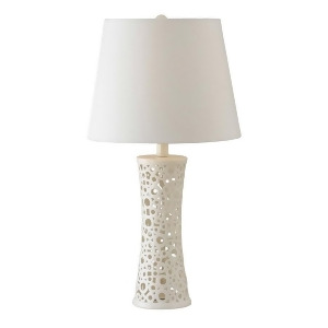 Kenroy Home Glover Table Lamp Gloss White Ceramic Finish 21056Wh - All