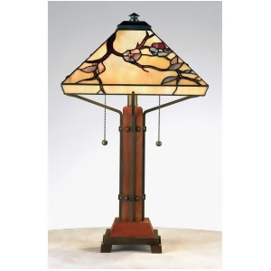 Quoizel 2 Light Grove Park Tiffany Table Lamp in Multi Tf6898m - All