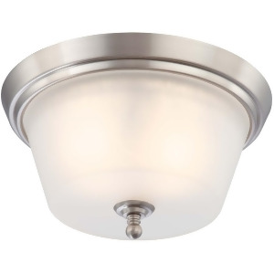 Nuvo Surrey 2 Light Flush Dome Fixture w/ Frosted Glass 60-4152 - All