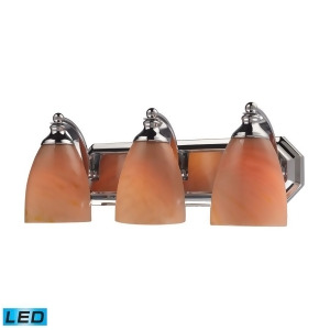 Elk Lighting 3 Light Vanity in Polished Chrome and Sandy Glass 570-3C-sy-led - All