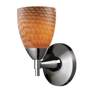 Elk Lighting Celina 1-Light Sconce Polished Chrome and Coco Glass 10150-1Pc-c - All