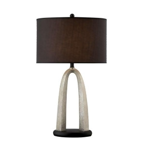 Lite Source Table Lamp Silver Fabric Shade Ls-21873 - All