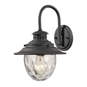 Elk Lighting Searsport 1 Light Outdoor Sconce in Weathered Charcoal 45040-1 - All