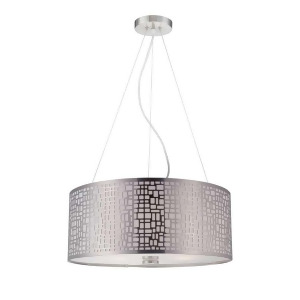 Lite Source Pendant Polished Silver Metal Shade Ls-19174ps - All
