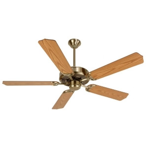 Craftmade Ceiling Fan Antique Brass Contractor's Design w/ 52' Blades K10620 - All