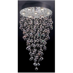 Lite Source Crystal Ceiling Lamp Chrome Crystals El-10070 - All