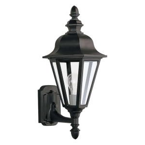 Sea Gull Lighting Single-Light Brentwood Outdoor Wall Lantern in Black 8824-12 - All