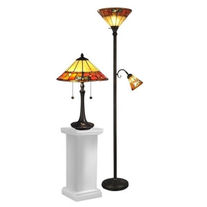 Dale Tiffany Genoa Table Floor Lamp Set Tc12178 - All