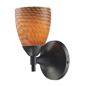 Elk Lighting Celina 1-Light Sconce in Dark Rust with Coco Glass 10150-1Dr-c - All