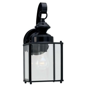 Sea Gull Lighting Single-Light Jamestowne Outdoor Wall Lantern Black 8457-12 - All