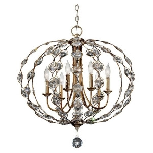 Feiss Leila 6-Light Chandelier in Burnished Silver F2740-6bus - All