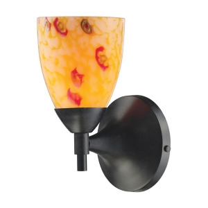 Elk Lighting Celina 1-Light Sconce in Dark Rust and Yellow Glass 10150-1Dr-yw - All