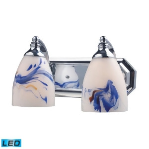 Elk 2 Light Vanity in Polished Chrome and Mountain Glass 570-2C-mt-led - All