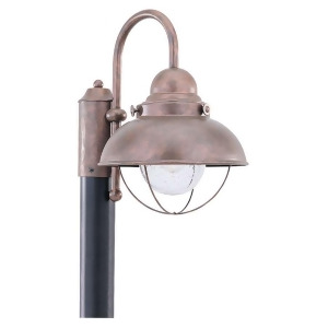 Sea Gull Lighting Single-Light Sebring Post Lantern Weathered Copper 8269-44 - All