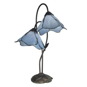 Dale Tiffany Poelking 2-Light Blue Lily Table Lamp Tt12147 - All