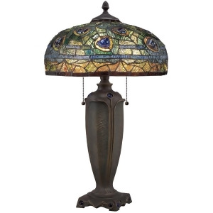 Quoizel 2 Light Lynch Tiffany Table Lamp Tf1487t - All