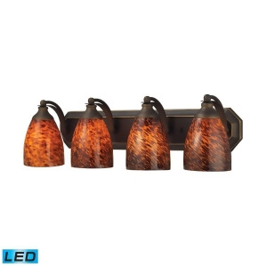 Elk Lighting 4 Light Vanity in Aged Bronze and Espresso Glass 570-4B-es-led - All