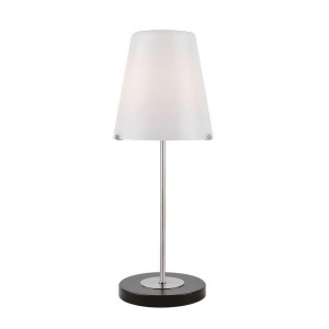 Lite Source Table Lamp Black Polished Silver Frost Glass Shade Ls-21910 - All
