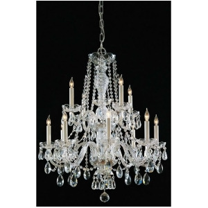 Crystorama Traditional 12 Light Clear Crystal Chrome Chandelier 5047-Ch-cl-mwp - All