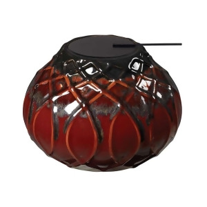 Sterling Industries Ceramic Tea Light in Mococca Red Glaze 119-044 - All