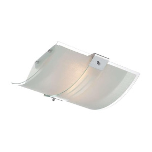 Lite Source Flush Mount Chrome Clear Frosted Glass Shade Ls-5430 - All