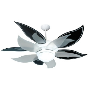 Craftmade Ceiling Fan White Bloom w/ 52 Black and Clear Blades K10612 - All