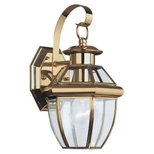 Sea Gull Lighting Single-Light Lancaster Brass Wall Lantern 8037-02 - All