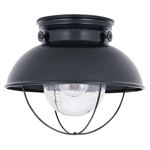 Sea Gull Lighting Single-light Sebring Outdoor Ceiling in Black 8869-12 - All