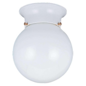Sea Gull Lighting Single-Light Close To Ceiling Fixture in White 5366-15 - All