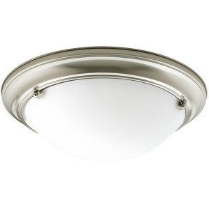 Progress Eclipse 2-Light Semi-Flush Fixture White Glass Brushed Nickel P3561-09 - All