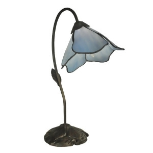 Dale Tiffany Poelking 1-Light Blue Lily Table Lamp Tt12145 - All