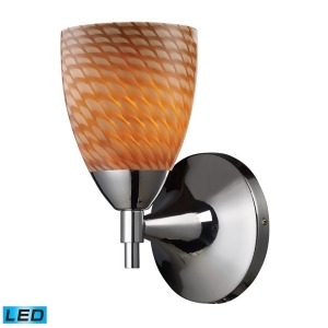 Elk Celina 1-Light Sconce in Polished Chrome and Coco Glass 10150-1Pc-c-led - All