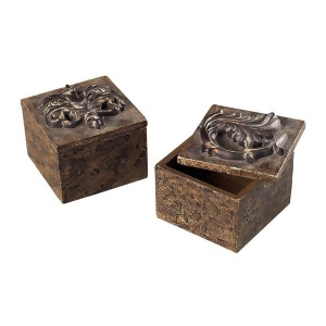 Sterling Industries Scroll Top Keep Sake Boxes in Gramercy 93-10071-S2 - All