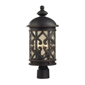 Elk Lighting Tuscany Coast 2 Light Post Light in Weathered Charcoal 42064-2 - All
