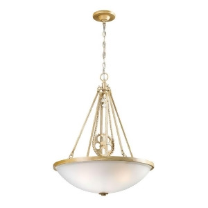 Elk Lighting Cog and Chain Bleached Wood Pendant 66275-3 - All