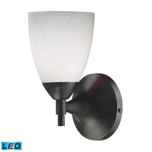 Elk Celina 1-Light Sconce in Dark Rust and Simple White Glass 10150-1Dr-wh-led - All