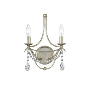 Crystorama Metro 2 Light Antique Sliver Sconce Ii 412-Sa-cl-mwp - All