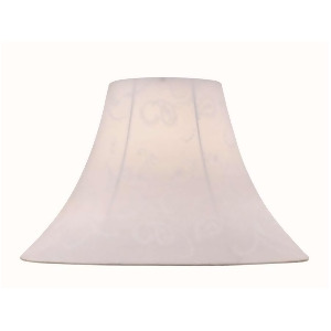 Lite Source White Jacquard Bell Shade Ch1149-18 - All